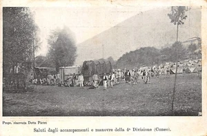 6011) CUNEO, ACCAMPAMENTI E MANOVRE DELLA 4 DIVISONE E SOLDATI. - Picture 1 of 2