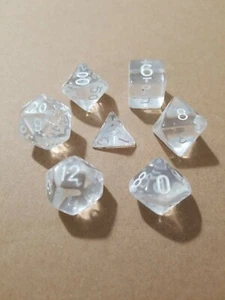 Polyhedral Gaming Dice, 7pc set (d4,6,8,10,12,20,%) FREE SHIPPING - Picture 1 of 2