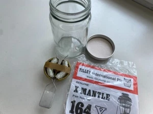 Tilley Mantle Torch Jar for 164 lamps 164X mantle 151 pre heat 158 Meths Jar - Picture 1 of 24