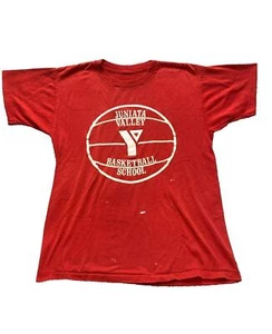 VTG Juniata Valley Shirt Adult Small Red Basketball School Single Stitch 70s Men - Picture 1 of 16