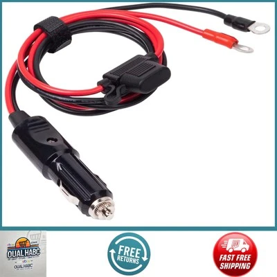 BRANDED YCIND 12AWG Male-to-Male Cigarette Lighter Adapter Cord w/ LED, 3ft, 15A Fuse