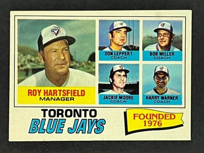 1977 Topps #113 Toronto Blue Jays lista de verificación Mgr. Roy Hartsfield Foto 1 de 3