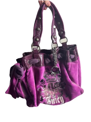 Bolso de Mano Vintage Púrpura Juicy Couture Daydreamer Terciopelo Live for Juicy Y2K Foto 1 de 4