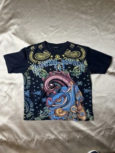 Christian Audigier T-Shirt Mens Size M Angels Los Angeles Embellished Y2K Hardy - Picture 1 of 8