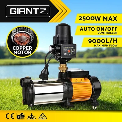 Giantz Garden Water Pump High Pressure 1300W-2500W 5-Stage Tank Irrigation Black - image 1 of 4