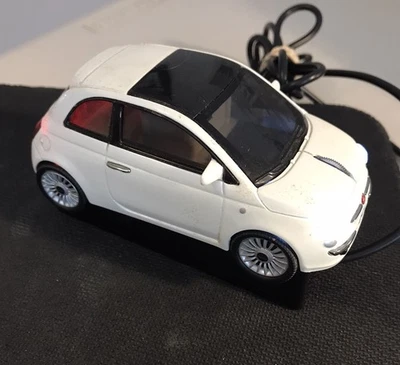 Fiat 500 Car Light Up Plastic Desk Display Model Cordless Mouse w Docking Cord - Image 1 of 4