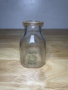 Botella de vidrio de leche de media pinta Dairy Container Corporation ACL Detroit Michigan MI - Imagen 1 de 12
