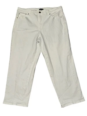 Universal Standard Womens Jeans Sz 18 Bae Boyfriend Crop White Denim - Image 1 of 4