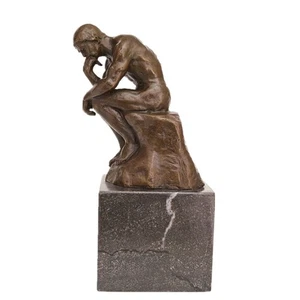 Statua classica Rodin pensatore scultura bronzo decorazione casa arte artigianato TPE-185 - Foto 1 di 7