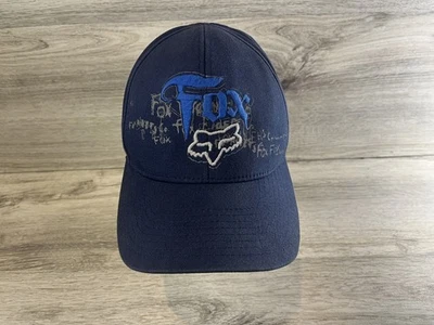 Gorra Fox Racing Ajustada Adulto Grande XL Azul Mezcla Algodón Elastizada Motocicleta Foto 1 de 4