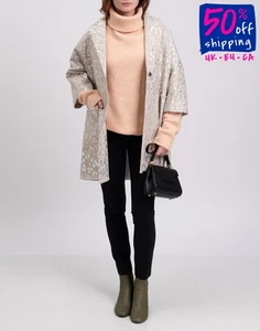 RRP €300 SEMICOUTURE Jacket Size M Leopard Print Metallic Effect Frayed Trims - Picture 1 of 11