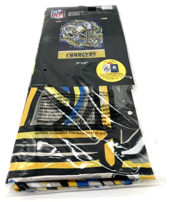 Bandera de gamuza Los Angeles Chargers doble cara 29" X 43" Justin Patten NFL Foto 1 de 4