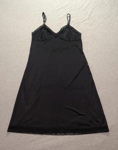 Camicia da notte Vanity Fair Babydoll donna 34 scura femminile allacciata minimalista jet nera - Foto 1 di 10