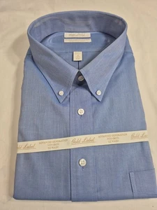 Roundtree & Yorke Gold Label blau Dobby Herren Hemd Größe 20 34-35 groß (64) - Bild 1 von 5