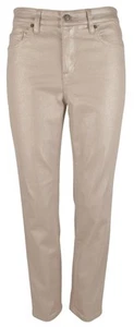 Women's Metallic High Rise Ankle Jean Style Pants 14 Balboa Mist - Picture 1 of 3