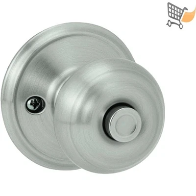 Cerradura de privacidad de níquel satinado de acero de aleación georgiana para dormitorios baños Foto 1 de 2