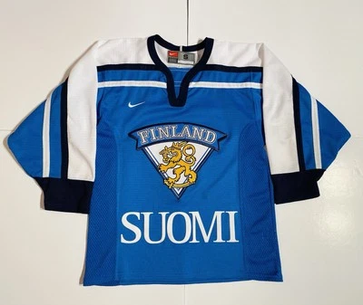 Nike Finland National Hockey Jersey Size S Blue Suomi Finnish Lion Crest - Image 1 of 4