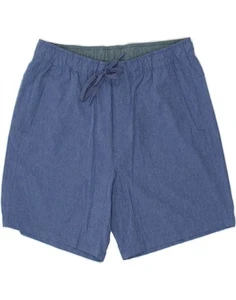 EDDIE BAUER Mens Casual Shorts Large W34 Blue Polyester CN14 - Picture 1 of 3