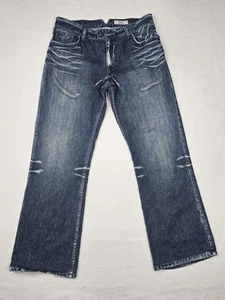 Armani Exchange Jeans Herren 33x32 J110 Bootcut Blau Made In USA Distressed Denim - Bild 1 von 13