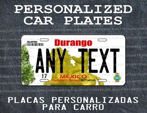 LICENSE PLATE DURANGO / PLACA DE CARRO DE DURANGO/ CAR PLATE ESTADOS DE MEXICO - Bild 1 von 8