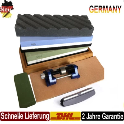 400/1000 3000/8000 Complete Whetstone Set Knife Sharpener Sharpening Stone Set - Image 1 of 4