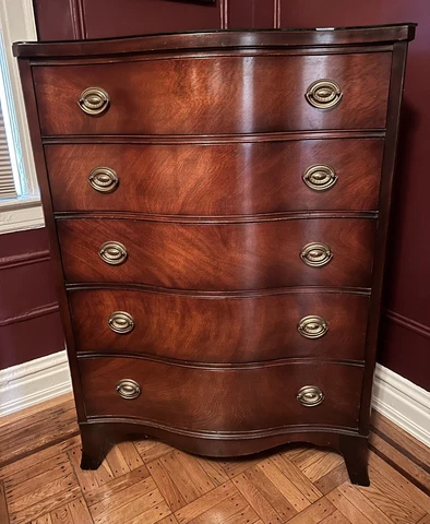 Rare Antique Mahogany Bedroom Set, 5 Pieces Lamps Included Cover