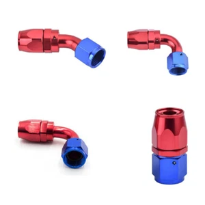 1PC 6AN 8AN 10AN Swivel Hose End Fitting 0/45/90/180° for Braided CPE Fuel Line - Picture 1 of 54