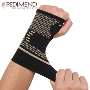 PEDIMEND™ Wrist Support Arthritis Copper Brace Sleeve Glove For Men Women 1PC UK - Picture 1 of 15