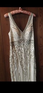 BHLDN Sue Wong Beaded Dress Size 12 14 Curvy flattering gorgeous vintage style - Picture 1 of 4