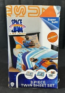 BRAND NEW Space Jam A NEW LEGACY 3 PC TWIN Bedding Sheet Set  - Picture 1 of 6