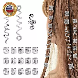 18 PCS Hair Jewelry for Braids Accessories, Multiple Styles Dreads Hair Rings Ha - Picture 1 of 8