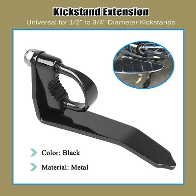 Black Kickstand Extension For Yamaha V Star 950/650 Suzuki Kawasaki Vulcan 1500 - Image 1 of 4