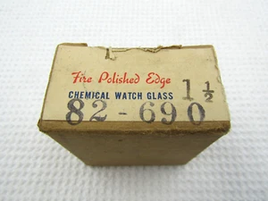 Vintage Fire Polished Edge 1 1/2" Chemical Watch Glass Boxes/ 9 Pieces #82-690 - Picture 1 of 4