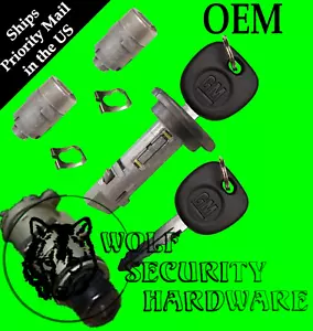 Chevy GMC 2002 Ignition Key Switch Cylinder Door Liftgate Lock Set 2 GM Keys - Picture 1 of 2