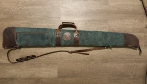 Green leather Shotgun Case - Picture 1 of 7