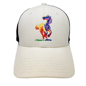 North Face Embroidered Wild Rainbow Horse Pony Trucker Hat Snapback Mesh Back - Picture 1 of 8