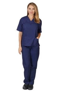 Medical Nursing Scrub Set NATURAL UNIFORMS Men Women Unisex Top Pants BP101  - Picture 1 of 48