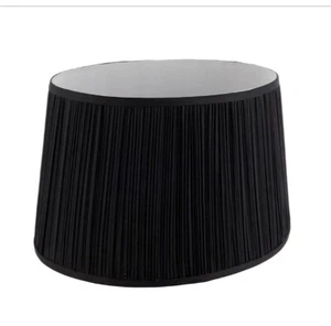 Endon Kemp 17 inch oval pleated lampshade black - Picture 1 of 4