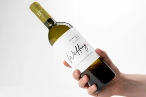 2x Pairs well with planning a Wedding Engagement Wine Champagne Label Gift - Picture 1 of 7