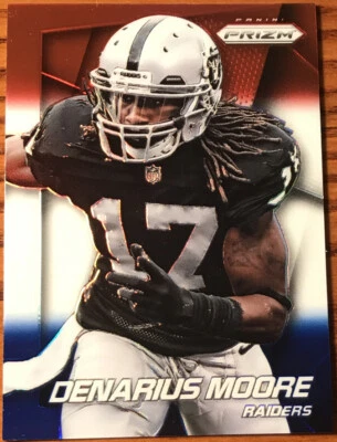 2014 Panini Prizm Prizms Red White & Blue Denarius Moore #168 Oakland Raiders - Image 1 of 2