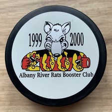 ALBANY RIVER RATS AHL HOCKEY PUCK 1999-2000 Booster Club Vegum Made in Slovakia