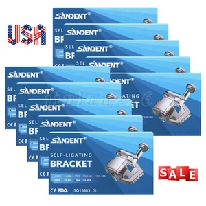USPS Dental Orthodontic MIM Self Ligating Bracket Braces Roth .022 Hooks 345 - Picture 1 of 39