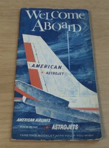 Vintage 1961 American Airlines neu "ASTROJETS" ~ Jet Age Flugzeug ~ Broschüre/Ordner ~ (JR) - Bild 1 von 12