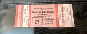 BOLETO DE CONCIERTO BLUE OYSTER CULT/RAINBOW 1983 REVOLUCIÓN GIRA - Imagen 1 de 1