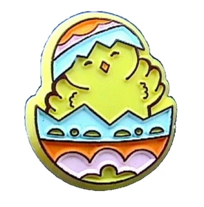 Punze PIN Ostern Vintage KÜKEN BABY im Ei Urlaub Brosche - Bild 1 von 2