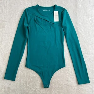 Body Abercrombie & Fitch Soft AF Collezione Donna XS Blu Manica Lunga NUOVO - Foto 1 di 12