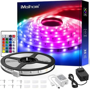 iMaihom 49.2ft LED RGB Strip Lights, Color Changing 5050 LED Tape Lights with Re - Picture 1 of 7