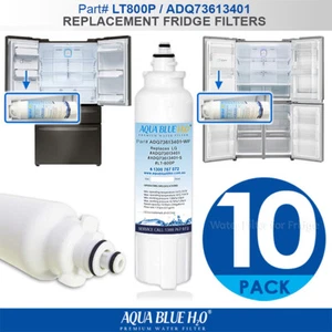 10x INTERNAL FRIDGE FILTER REPLACEMENT FOR LG LT800P BY AQUA BLUE H20 - Picture 1 of 5