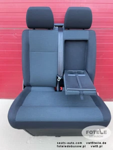 VW T6 Sitzbank Sitz Beifahrersitz 2er Doppelbank SIMORA armlehne - Picture 1 of 1