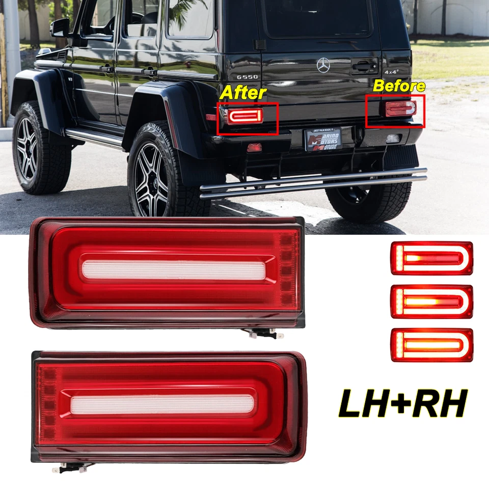 W464 Style LED Tail Lights Signal For 1999-2018 Mercedes W463 G-Wagon G500 G550 Foto 1 de 4